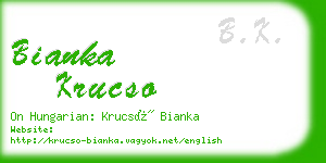 bianka krucso business card